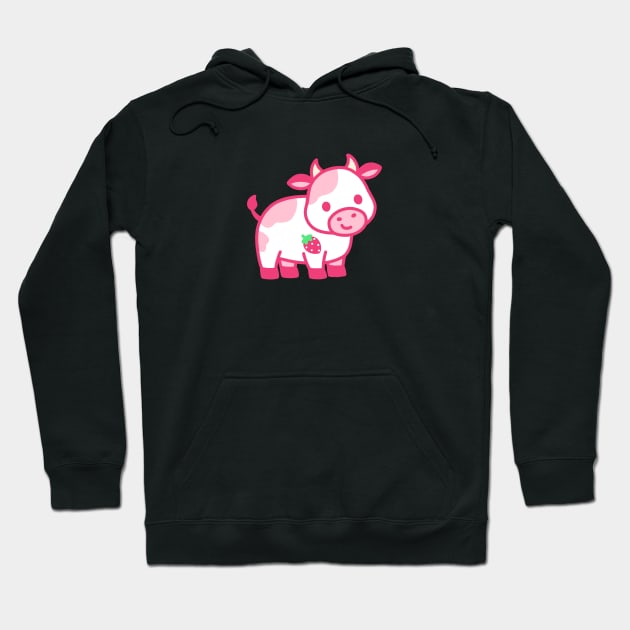 Strawberry Cow Hoodie by littlemandyart